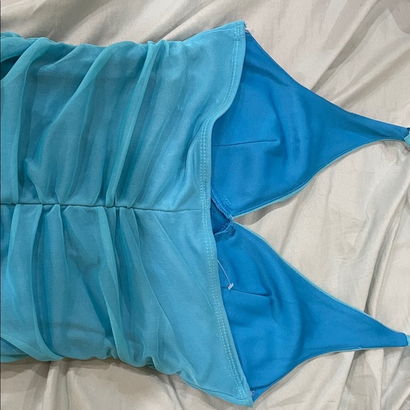 Vintage Y2K “My Michelle“ New Turquoise Ruffled cocktail dress - Picture 3 of 6